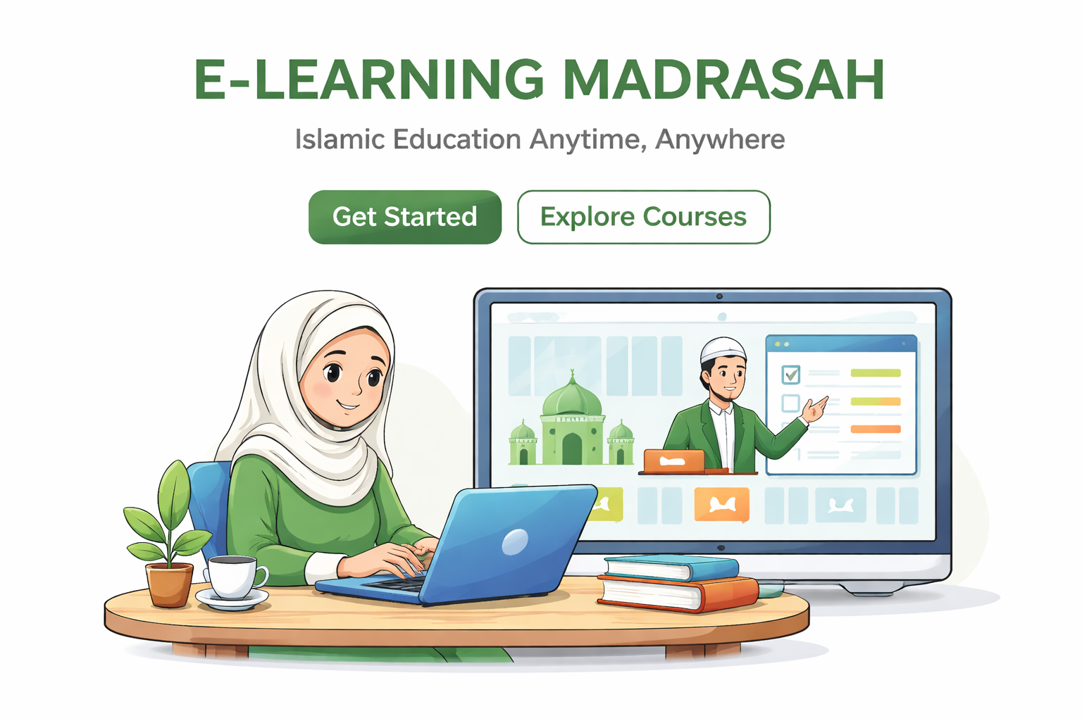 Ilustrasi E-Learning Madrasah